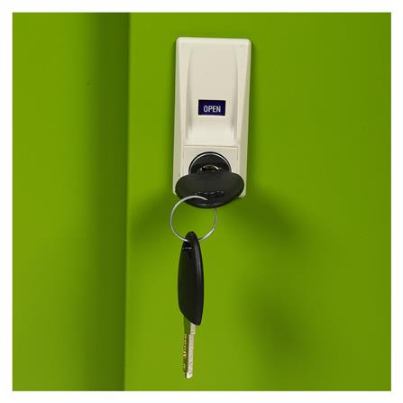 ตู้เหล็กบานเลื่อนทึบ LUCKY WORLD KSS-150-GG สีเขียว_4