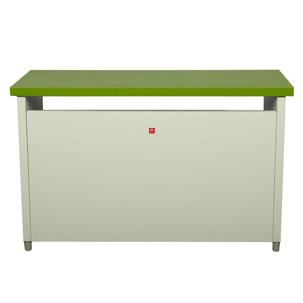 โต๊ะทำงานเหล็ก LUCKY WORLD KDS-120-GG 120 ซม. สีเขียว