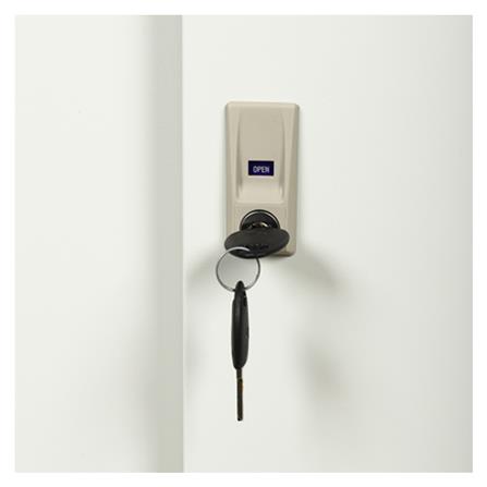 ตู้เหล็กบานเลื่อนทึบ LUCKY WORLD KSS-150-TG สีเทาทราย_4