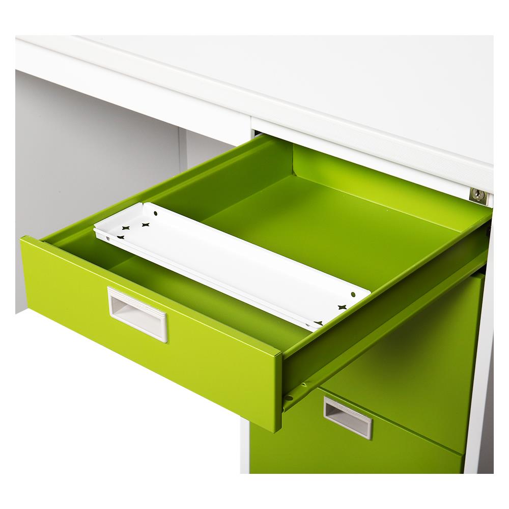 โต๊ะทำงานเหล็ก LUCKY WORLD DX-52-33-GG 159.5 ซม. สีเขียว