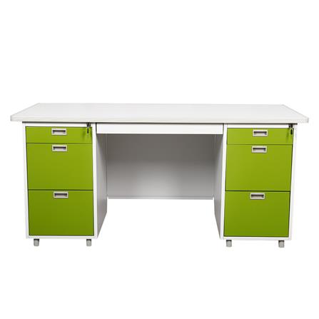 โต๊ะทำงานเหล็ก LUCKY WORLD DX-52-33-GG 159.5 ซม. สีเขียว_1