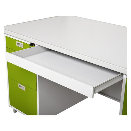 โต๊ะทำงานเหล็ก LUCKY WORLD DX-52-33-GG 159.5 ซม. สีเขียว_3