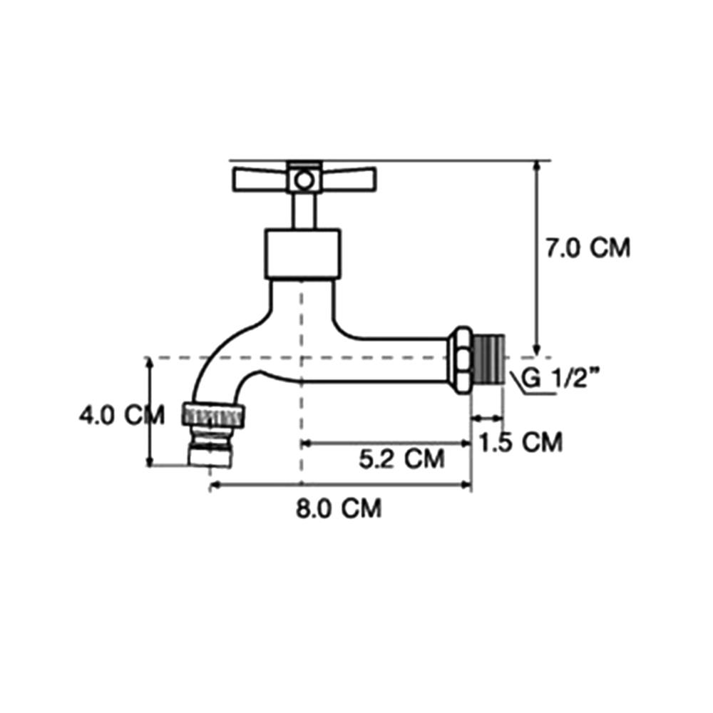 ก๊อกล้างพื้น 1 ทาง MOYA PN-8203 สีโครม
