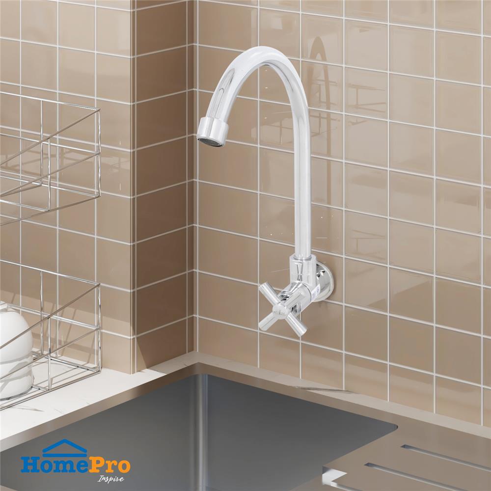 ก๊อกซิงค์เดี่ยวผนัง MOYA PN-82C11 สีโครม