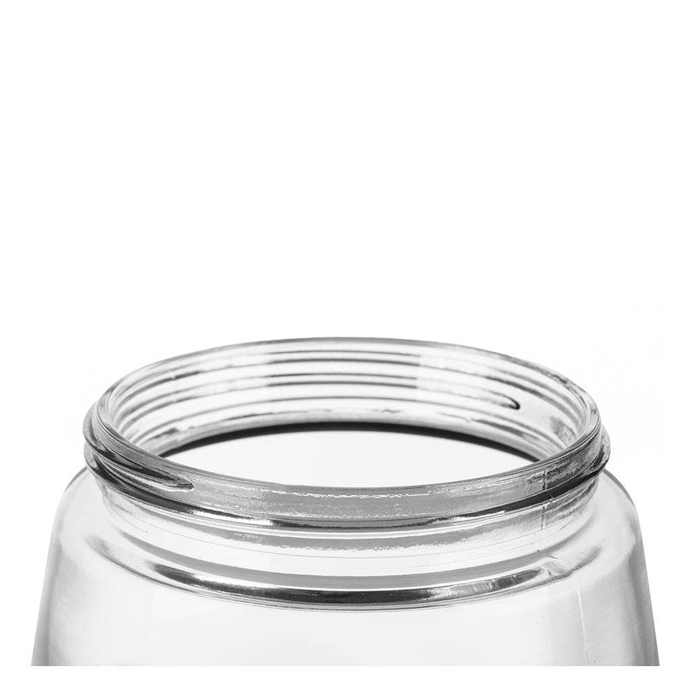 ขวดโหลแก้วกลมฝาเกลียว 1.4 ลิตร สีดำ