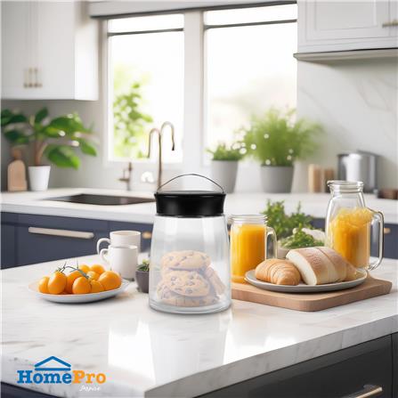 ขวดโหลแก้วกลมฝาเกลียว 1.4 ลิตร สีดำ_3