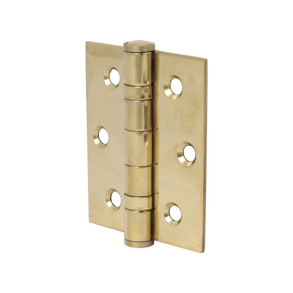 บานพับ 3X2.5 นิ้ว X 2.5 มม. HAFELE 489.02.401 สีทองเหลืองขัดเงา แพ็ก 2 ชิ้น