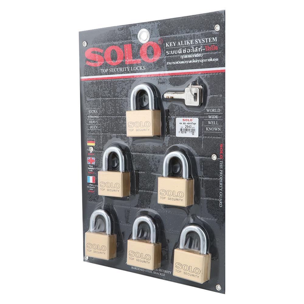กุญแจ KA SOLO 4507SQ45 45 มม. PB 6 ตัว/ชุด