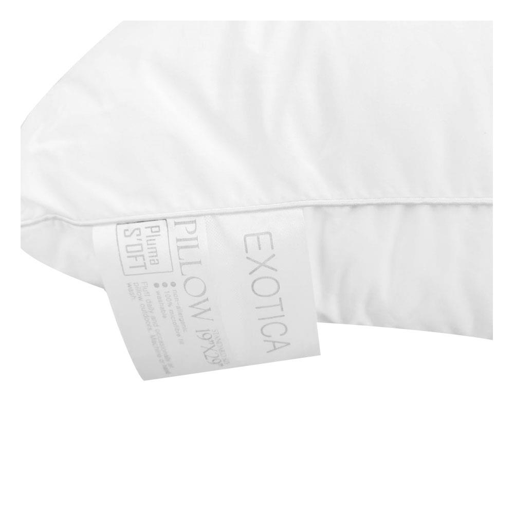 หมอนหนุน ใยสังเคราะห์ EXOTICA MICROFIBER PL1M 19x29 นิ้ว สีขาว