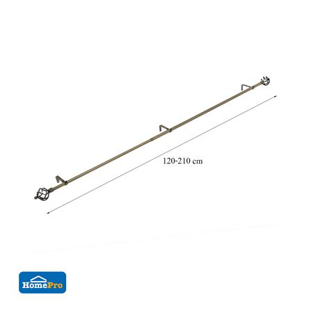 รางเหล็ก ยืดหด HOME LIVING STYLE AQ109S 120-210 ซม. สีทองเหลือง_5