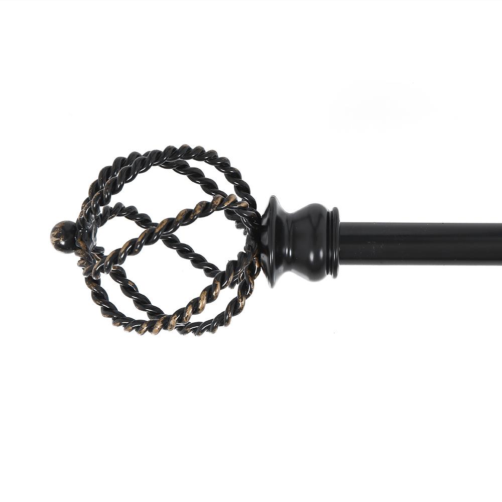 รางเหล็ก ยืดหด HOME LIVING STYLE AQ57S 120-210 ซม. สีดำ