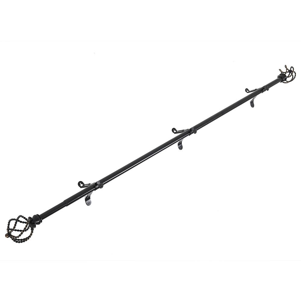 รางเหล็ก ยืดหด HOME LIVING STYLE AQ57S 120-210 ซม. สีดำ