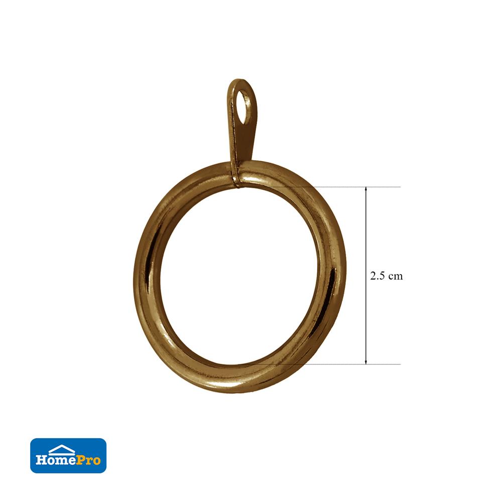ห่วงคล้องรางเหล็ก HOME LIVING STYLE AQ25AB 25 มม. สีทองเหลือง (แพ็ก 20 ชิ้น)