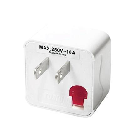 ปลั๊กแปลง 2 ขาแบน TOSHINO FS-18E สีขาว_1