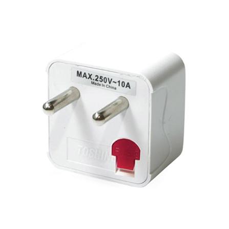 ปลั๊กแปลง 2 ขากลม TOSHINO FS-18A สีขาว_1