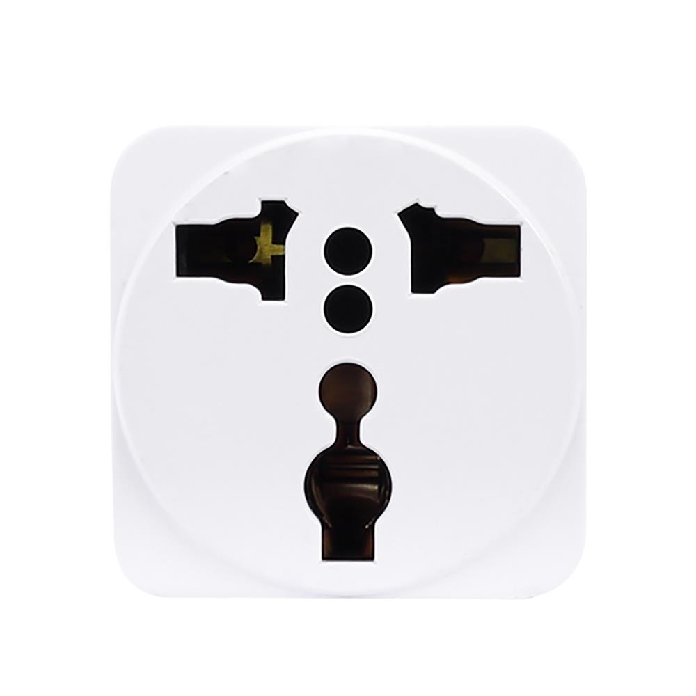 ปลั๊กแปลง 3 ขาแบน (2 ขาแบน 1 ขากลมเป็นขากราวด์) TOSHINO FS-18B สีขาว