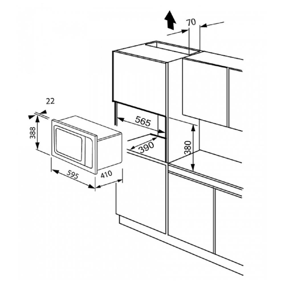 ไมโครเวฟฝังดิจิตอล MEX MM625BX