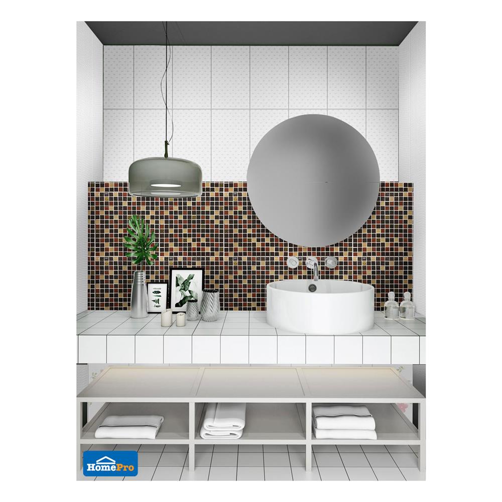 โมเสคแก้ว 30x30 ซม. TARA คละลายแปซิฟิก