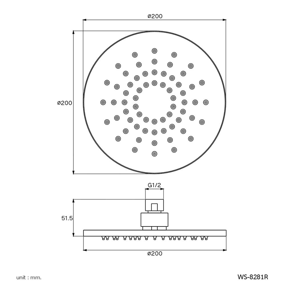 ชุดวาล์วฝังกำแพงผสม WS WS-6051 สเตนเลส