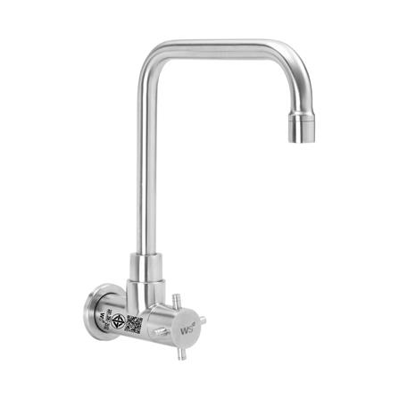 ก๊อกซิงค์เดี่ยวติดผนัง WS WS-0132L สเตนเลส_0