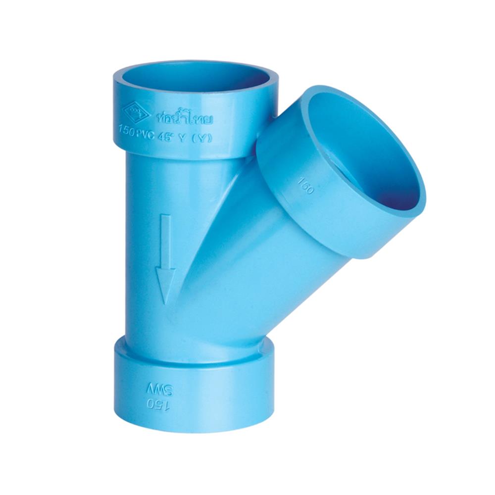 ข้อต่อสามทางวาย-บาง ท่อน้ำไทย 6 นิ้ว สีฟ้า