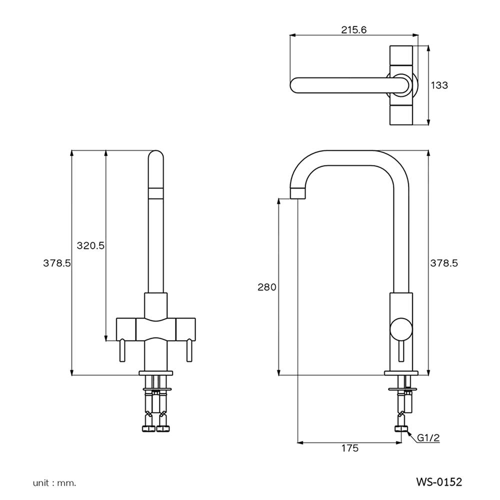 ก๊อกอ่างล้างหน้าผสม WS WS-0152