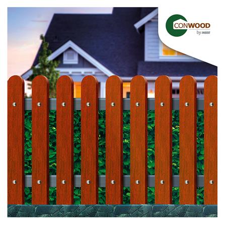 ไม้รั้ว หัวโค้ง CONWOOD พฤกษา หน้า 4 นิ้ว 10X100X1.6 ซม. สีขาวงาช้าง_3