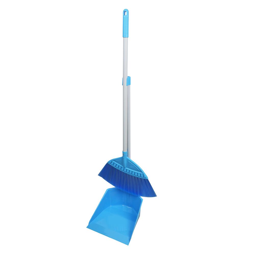 ชุดไม้กวาดพร้อมที่โกยผง CSP 10 นิ้ว สีฟ้า