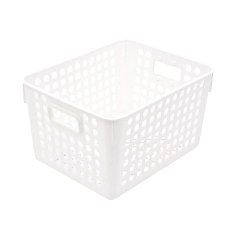 ตะกร้าใส่ของเหลี่ยม CSP 1259 สีขาว