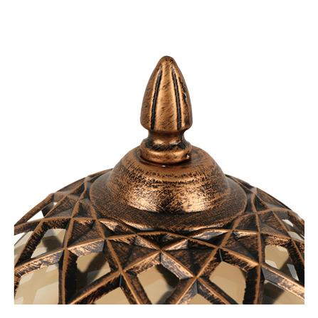 ไฟหัวเสา 2051F(M) CARINI อลูมิเนียม/แก้ว CLASSIC ทองรมดำ_1