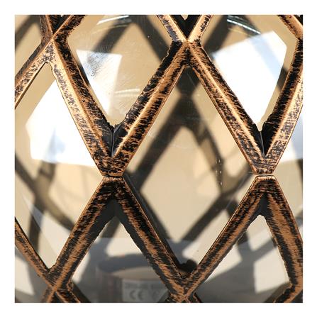 ไฟหัวเสา 2051F(M) CARINI อลูมิเนียม/แก้ว CLASSIC ทองรมดำ_2