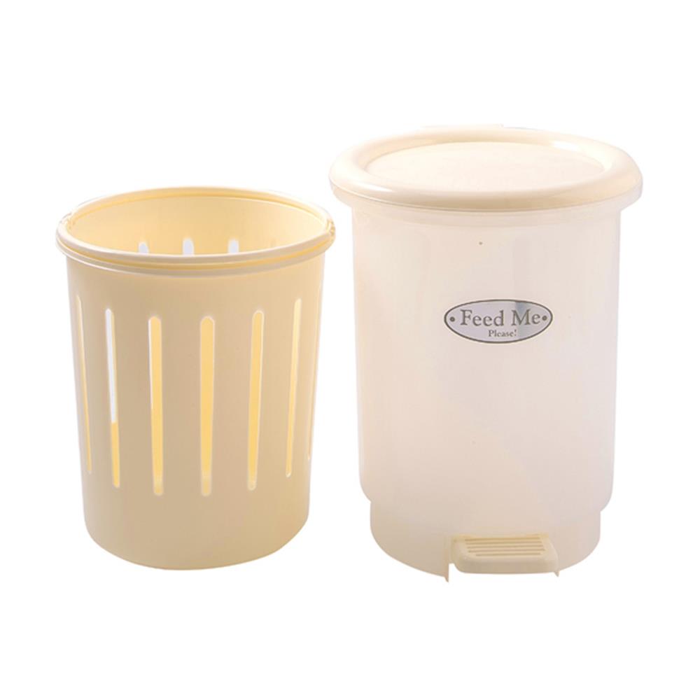 ถังขยะเหยียบกลม PIONEER PN69400031 ขนาด 7L สีขาว