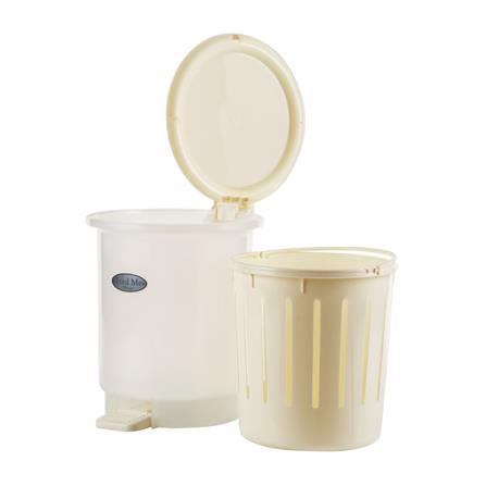 ถังขยะเหยียบกลม PIONEER PN69500014 17 ลิตร สีขาว_1