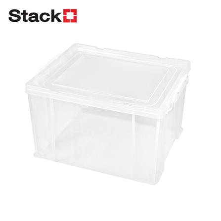 กล่องเก็บของฝาล็อก STACKO CK-16 33 ลิตร สีขาว