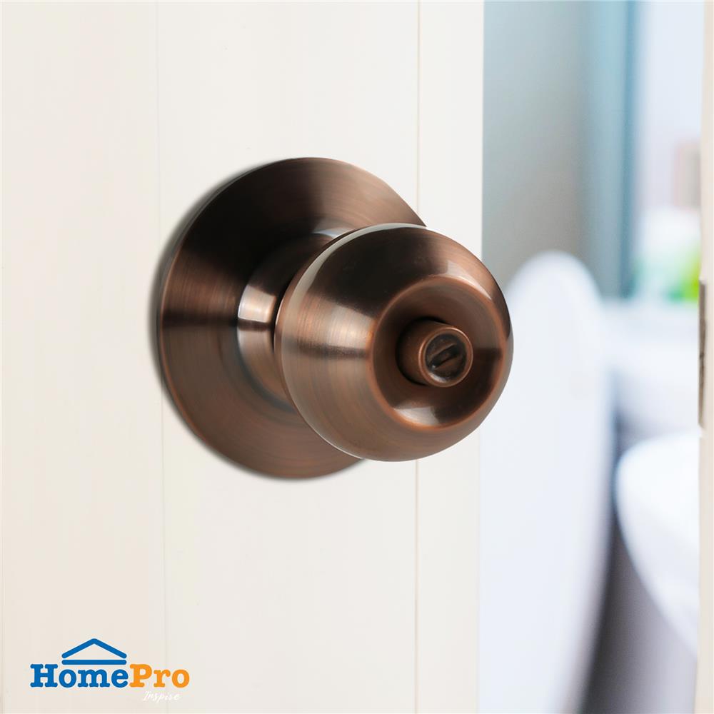 ลูกบิดห้องน้ำ FITT 587ACP72 หัวกลม สีทองแดงรมดำ