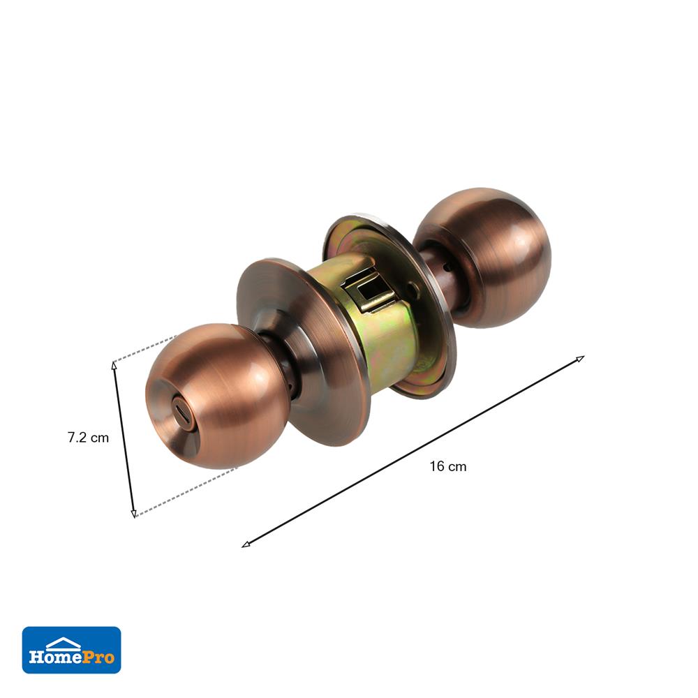 ลูกบิดห้องน้ำ FITT 587ACP72 หัวกลม สีทองแดงรมดำ
