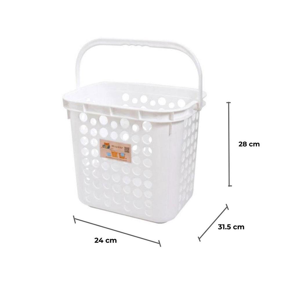 ตะกร้าผ้าเหลี่ยม 5010 ขาว PLIM