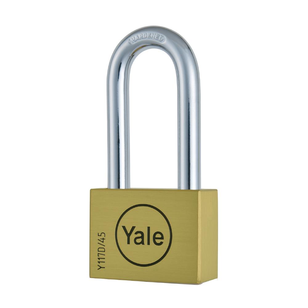 กุญแจลูกปืน YALE BD45L 45 มม. สีทองเหลือง