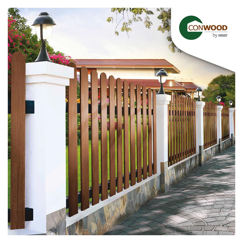 ไม้รั้ว หัวโค้ง CONWOOD พฤกษา หน้า 4 นิ้ว 10X150X1.6 ซม. สีขาวงาช้าง