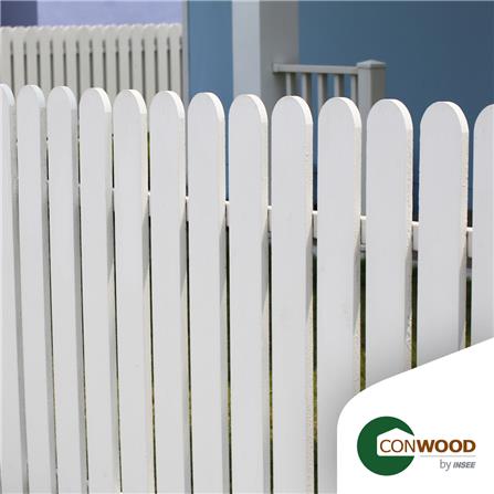 ไม้รั้ว หัวโค้ง CONWOOD พฤกษา หน้า 4 นิ้ว 10X150X1.6 ซม. สีขาวงาช้าง_3