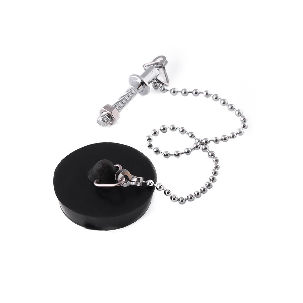 สะดืออ่างล้างหน้าสายโซ่ MOYA P-001 สีโครม