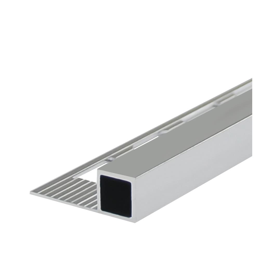 คิ้วอะลูมิเนียมมุมเหลี่ยมกลาง HOME 2 ม. สีอะลูมิเนียม