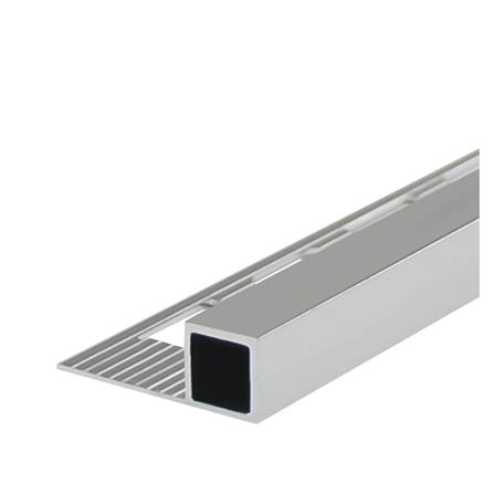 คิ้วอะลูมิเนียมมุมเหลี่ยมกลาง HOME 2 ม. สีอะลูมิเนียม