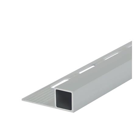 คิ้วอะลูมิเนียมเหลี่ยมใหญ่ HOME 2 ม. 13 ม. สีอะลูมิเนียม