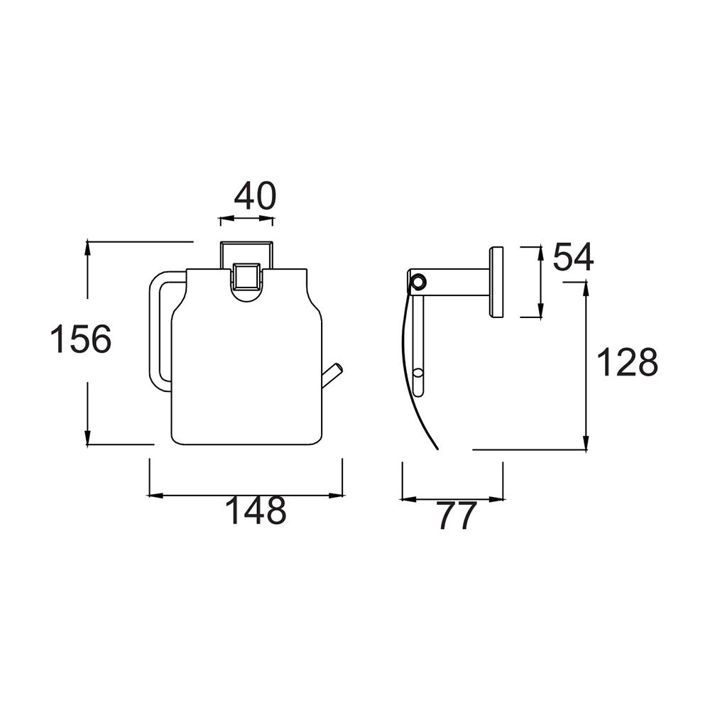 ที่ใส่กระดาษ AMERICAN STANDARD K-2501-43-N สีโครม