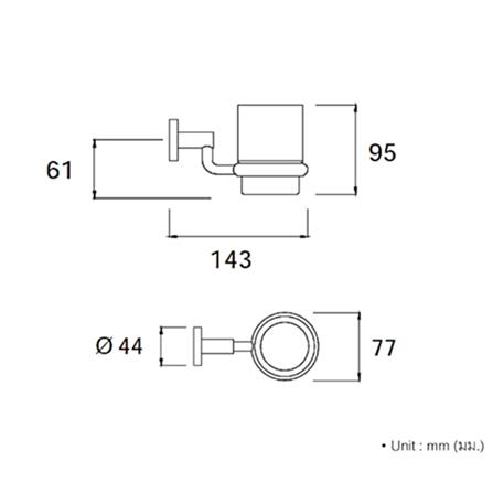 ที่ใส่แปรงสีฟันพร้อมแก้ว AMERICAN STANDARD K-2801-44-N สีโครม_1