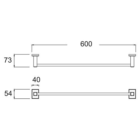 ราวแขวนผ้า AMERICAN STANDARD K-2501-46-N สีโครม_1