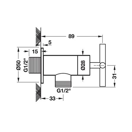 วาล์วฝักบัว 1 ทาง HAFELE 495.61.229_1