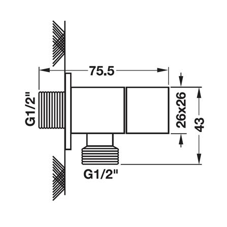 สต๊อปวาล์ว 1 ทาง HAFELE 495.61.247 สีโครม_1