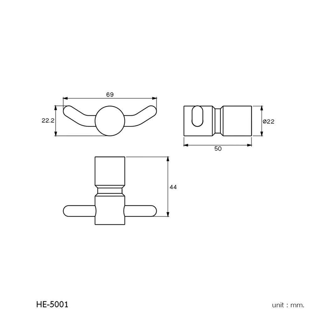 ขอแขวนผ้า WS HE-5001 สเตนเลส